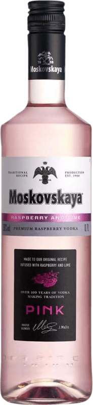 16,95 € Envoi gratuit | Vodka Moskovskaya Pink — Rosé Russie 70 cl Raspberry — Framboise, Lime — Citron Vert