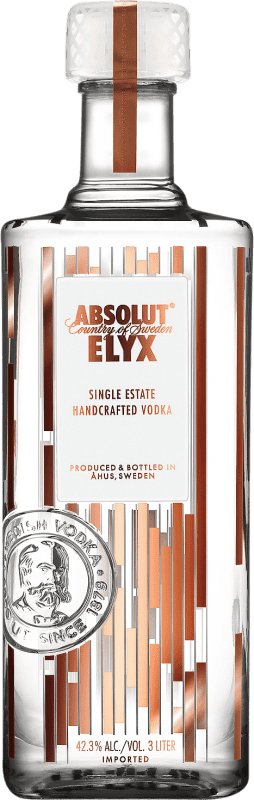 383,95 € 送料無料 | ウォッカ Absolut Elyx スウェーデン 特別なボトル 3 L