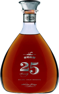 72,95 € Envio grátis | Brandy Conhaque Suau Grande Reserva Espanha 25 Anos Garrafa 75 cl