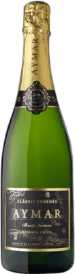 41,95 € Бесплатная доставка | Белое игристое вино Castell de Pujades Aymar Única Brut Nature — Брют Натюр Резерва D.O. Penedès Каталония Испания Xarel·lo — Шарелло 75 cl