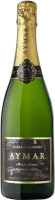 39,95 € 送料無料 | 白スパークリングワイン Castell de Pujades Aymar Única ブルットの自然 予約 D.O. Penedès カタロニア スペイン Xarel·lo ボトル 75 cl