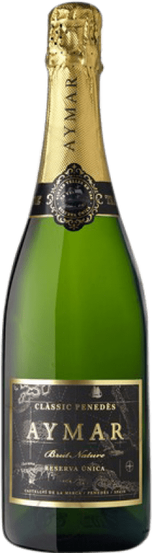 39,95 € 免费送货 | 白起泡酒 Castell de Pujades Aymar Única Brut Nature 预订 D.O. Penedès 加泰罗尼亚 西班牙 Xarel·lo 瓶子 75 cl