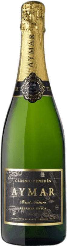 39,95 € Free Shipping | White sparkling Castell de Pujades Aymar Única Brut Nature Reserve D.O. Penedès Catalonia Spain Xarel·lo Bottle 75 cl