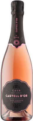 9,95 € Envio grátis | Espumante rosé Castell d'Or Rosado Brut D.O. Cava Catalunha Espanha Trepat Garrafa 75 cl