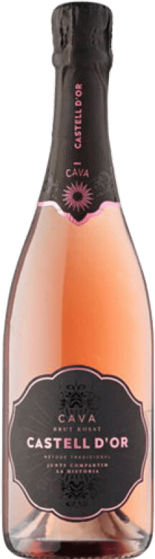 9,95 € Envío gratis | Espumoso rosado Castell d'Or Rosado Brut D.O. Cava Cataluña España Trepat Botella 75 cl
