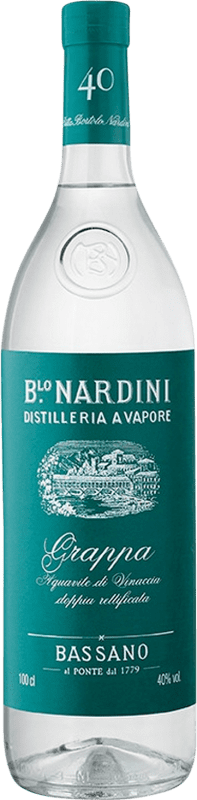 24,95 € Envío gratis | Grappa Bortolo Nardini 40º Italia Botella 1 L