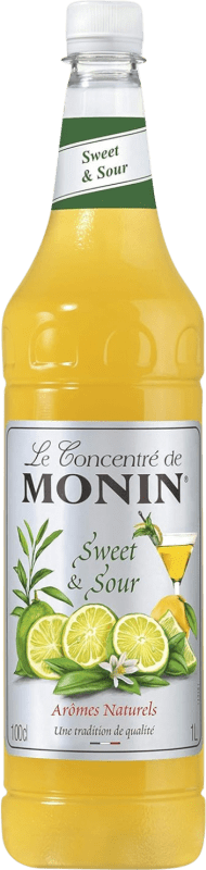 9,95 € Envio grátis | Cocktail Sour Monin França 1 L Lemon — Limão, Sweet & Sour — Agridoce Sem Álcool