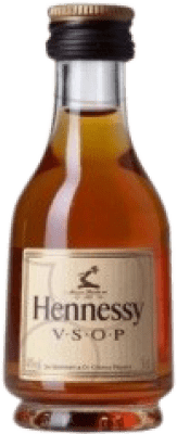 6,95 € Envio grátis | Cognac Conhaque Hennessy VSOP França Garrafa Miniatura 5 cl