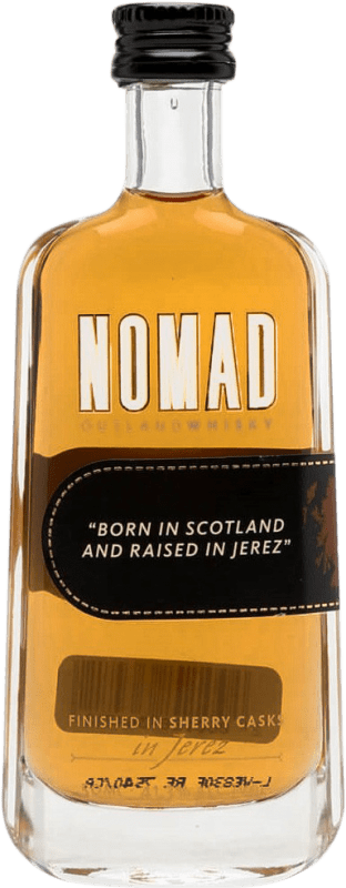4,95 € Бесплатная доставка | Купажированный виски González Byass Nomad Sherry Cask Finish — Финишная выдержка в бочке Испания Мини-бутылка 5 cl