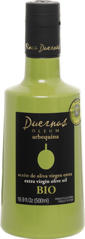 17,95 € Kostenloser Versand | Olivenöl Finca Duernas E-NOL Extra Nativ Spanien Arbequina Medium-Flasche 50 cl
