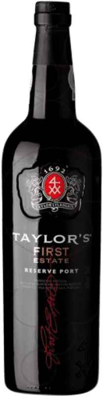 16,95 € Envío gratis | Vino Generoso Fortificado Taylor's First Estate Reserva I.G. Porto Oporto Portugal Tempranillo, Touriga Franca, Touriga Nacional, Tinta Amarela, Tinta Cão, Tinta Barroca 75 cl