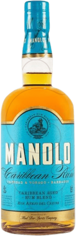 23,95 € 免费送货 | 朗姆酒 Manolo Rum Caribbean 西班牙 5 岁 瓶子 70 cl