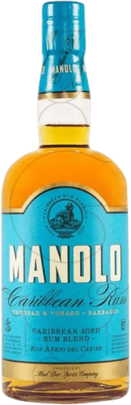 24,95 € Kostenloser Versand | Rum Manolo Rum Caribbean Spanien 5 Jahre 70 cl