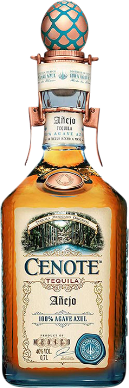 69,95 € Kostenloser Versand | Tequila Cenote Añejo Mexiko Flasche 70 cl