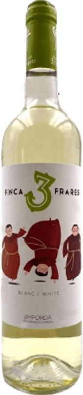 8,95 € Free Shipping | White wine Oliveda Finca Els 3 Frares Blanco Young D.O. Empordà Catalonia Spain Macabeo, Chardonnay, Muscatel Small Grain Bottle 75 cl