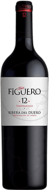 212,95 € 免费送货 | 红酒 Figuero 12 Meses 岁 D.O. Ribera del Duero 卡斯蒂利亚莱昂 西班牙 Tempranillo 特别的瓶子 5 L