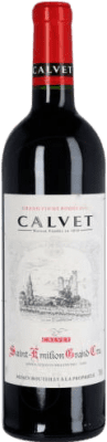 18,95 € Free Shipping | Red wine Calvet Grand Cru Aged A.O.C. Saint-Émilion Bordeaux France Merlot, Cabernet Franc Bottle 75 cl