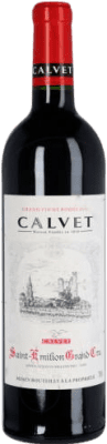 19,95 € Spedizione Gratuita | Vino rosso Calvet Grand Cru Crianza A.O.C. Saint-Émilion bordò Francia Merlot, Cabernet Franc Bottiglia 75 cl