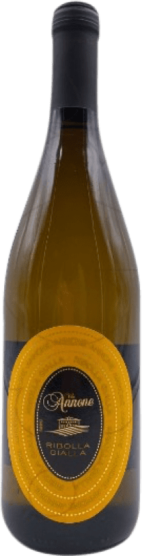 4,95 € 免费送货 | 白酒 Dedicato Annone Ribolla Gialla 年轻的 I.G.T. Friuli-Venezia Giulia 弗留利 - 威尼斯朱利亚 意大利 Rebula 瓶子 75 cl