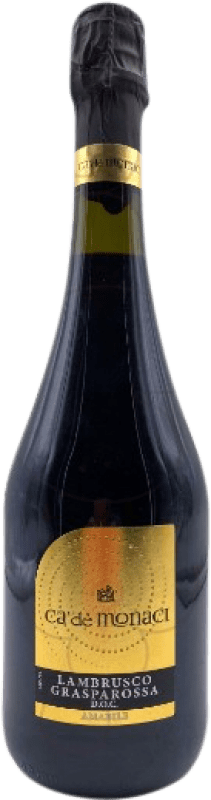 7,95 € Kostenloser Versand | Roter Sekt Wines Co Ca'de Monaci Tinto D.O.C. Lambrusco di Sorbara Emilia-Romagna Italien Lambrusco Flasche 75 cl