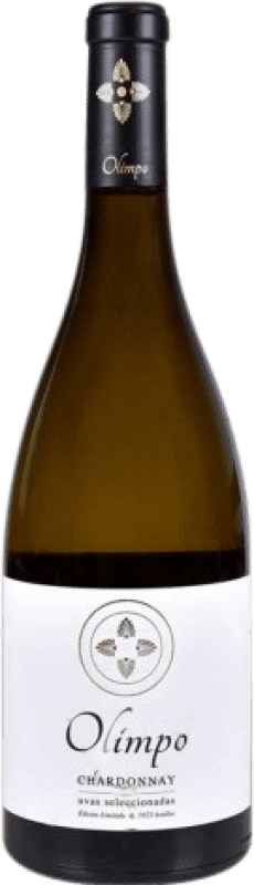 12,95 € Envío gratis | Vino blanco Olimpo. Blanc I.G.P. Vino de la Tierra de Castilla Castilla la Mancha España Chardonnay Botella 75 cl