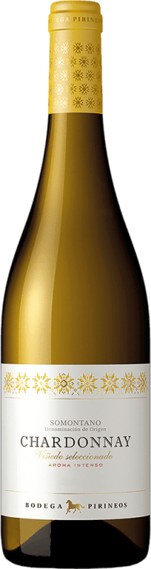 10,95 € Free Shipping | White wine Pirineos Young D.O. Somontano Aragon Spain Chardonnay Bottle 75 cl