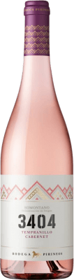 7,95 € Envío gratis | Vino rosado Pirineos 3404 Rose Joven D.O. Somontano Aragón España Botella 75 cl