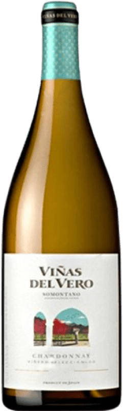 13,95 € Бесплатная доставка | Белое вино Viñas del Vero молодое D.O. Somontano Арагон Испания Chardonnay — Шардоне Бутылка Магнум 1,5 L