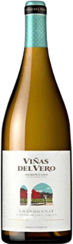13,95 € Envío gratis | Vino blanco Viñas del Vero Joven D.O. Somontano Aragón España Chardonnay Botella Magnum 1,5 L