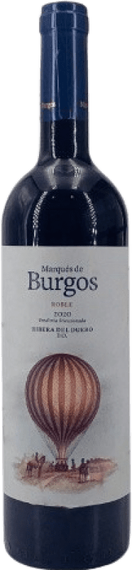 9,95 € 免费送货 | 红酒 Lan Marqués de Burgos 橡木 D.O. Ribera del Duero 卡斯蒂利亚莱昂 西班牙 瓶子 75 cl