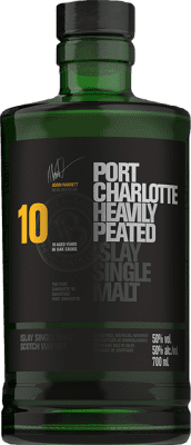 65,95 € 免费送货 | 威士忌单一麦芽威士忌 Port Charlotte Heavily Peated 2010 艾莱 英国 10 岁 瓶子 70 cl