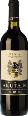 28,95 € Envio grátis | Vinho tinto Akutain Reserva D.O.Ca. Rioja La Rioja Espanha Tempranillo Garrafa 75 cl