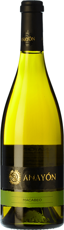 10,95 € Envío gratis | Vino blanco Grandes Vinos Anayón D.O. Cariñena Aragón España Macabeo Botella 75 cl