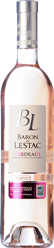 6,95 € Free Shipping | Rosé wine Baron de Lestac Young A.O.C. Bordeaux Rosé Bordeaux France Merlot, Cabernet Sauvignon, Cabernet Franc Bottle 75 cl