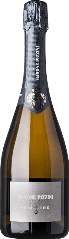 34,95 € Envoi gratuit | Vin Mousseux Blanc Barone Pizzini Tesi Tre Erbamat Extra Brut Classique Italie Pinot Noir, Chardonnay Bouteille 75 cl