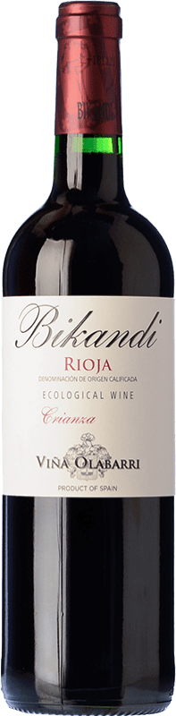 11,95 € Бесплатная доставка | Красное вино Olabarri Bikandi Crianza — Крианса D.O.Ca. Rioja Ла-Риоха Испания Tempranillo — Темпранильо Бутылка 75 cl