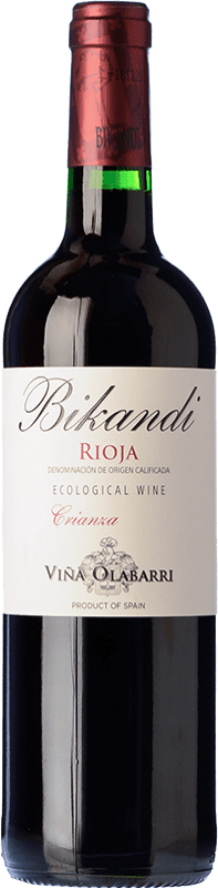 10,95 € Бесплатная доставка | Красное вино Olabarri Bikandi старения D.O.Ca. Rioja Ла-Риоха Испания Tempranillo бутылка 75 cl