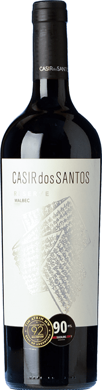18,95 € Spedizione Gratuita | Vino rosso Casir dos Santos Riserva I.G. Mendoza Mendoza Argentina Malbec Bottiglia 75 cl