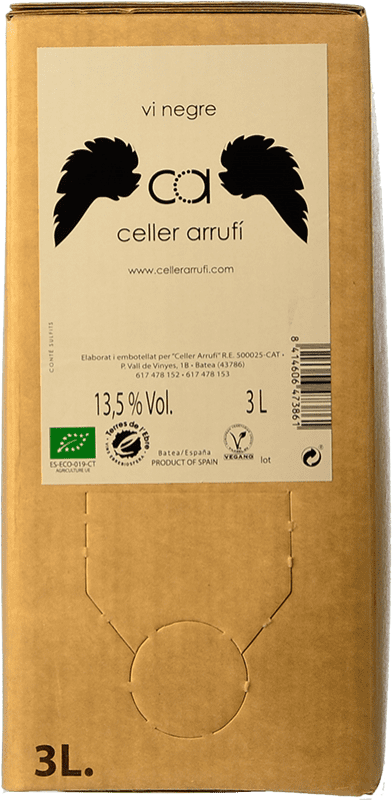 11,95 € 免费送货 | 红酒 Arrufí Negre D.O. Terra Alta 加泰罗尼亚 西班牙 Syrah, Grenache, Carignan Bag in Box 3 L