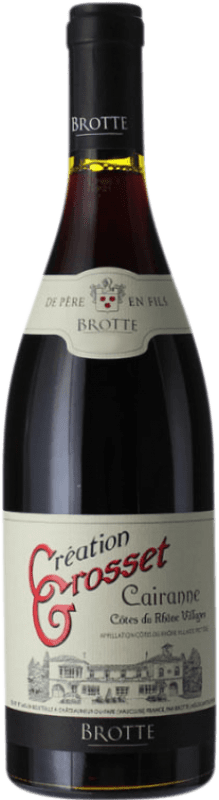 19,95 € 送料無料 | 赤ワイン Brotte Création Grosset Cru Cairanne Rouge 高齢者 V.D.P. Grosses Gewächs GG プロヴァンス フランス Syrah, Grenache, Monastrell, Carignan ボトル 75 cl