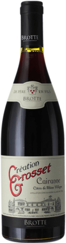 21,95 € 送料無料 | 赤ワイン Brotte Création Grosset Cru Cairanne Rouge 高齢者 プロヴァンス フランス Syrah, Grenache, Monastrell, Carignan ボトル 75 cl