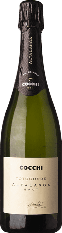 29,95 € Envio grátis | Espumante branco Cocchi Toto Corde Brut D.O.C. Alta Langa Piemonte Itália Pinot Preto, Chardonnay Garrafa 75 cl