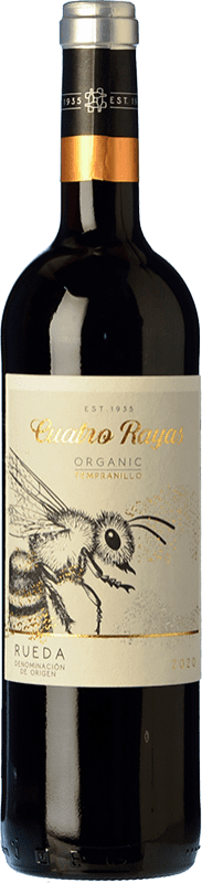 10,95 € Free Shipping | Red wine Cuatro Rayas D.O. Rueda Castilla y León Spain Tempranillo Organic Bottle 75 cl