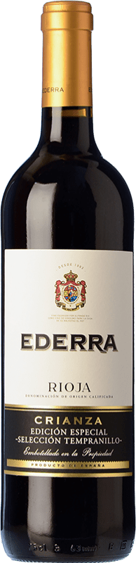 8,95 € Spedizione Gratuita | Vino rosso Bodegas Bilbaínas Ederra Edición Limitada Crianza D.O.Ca. Rioja La Rioja Spagna Tempranillo Bottiglia 75 cl