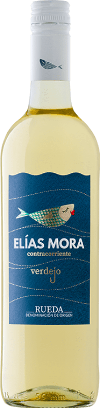 7,95 € Envio grátis | Vinho branco Elías Mora Contracorriente D.O. Rueda Castela e Leão Espanha Verdejo Garrafa 75 cl