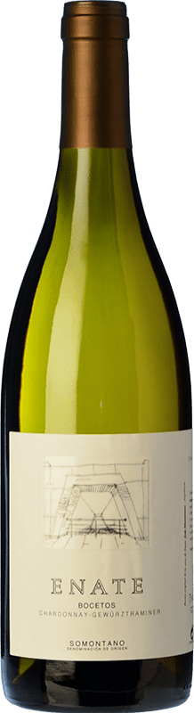 12,95 € 免费送货 | 白酒 Enate Bocetos D.O. Somontano 阿拉贡 西班牙 Chardonnay, Gewürztraminer 瓶子 75 cl