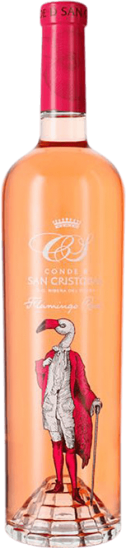 27,95 € Kostenloser Versand | Rosé-Wein Conde de San Cristóbal Flamingo Rosé Jung D.O. Ribera del Duero Kastilien und León Spanien Tempranillo Flasche 75 cl