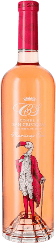 29,95 € Free Shipping | Rosé wine Conde de San Cristóbal Flamingo Rosé Young D.O. Ribera del Duero Castilla y León Spain Tempranillo Bottle 75 cl