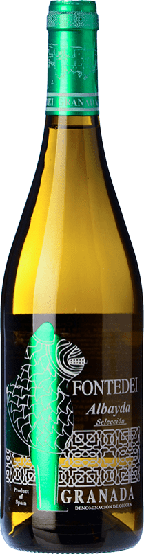 13,95 € 免费送货 | 白酒 Fontedei Albayda D.O.P. Vino de Calidad de Granada 安达卢西亚 西班牙 Chardonnay, Sauvignon White 瓶子 75 cl