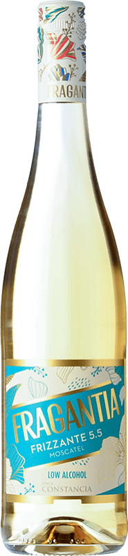 9,95 € Spedizione Gratuita | Spumante Bianco Finca Constancia Fragantia 5.5 Frizzante I.G.P. Vino de la Tierra de Castilla Castilla-La Mancha Spagna Moscatel — Moscato 75 cl